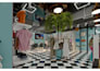 design modern retail store, boutique, shop interior with realistic 3d render